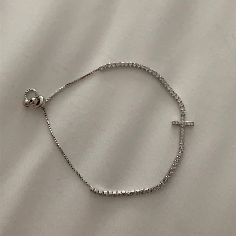 Sterling Silver Cross Bracelet